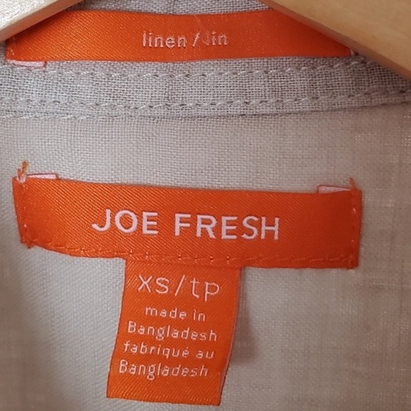 100% Linen Beige Short Sleeve Shirt - sz XS/S - Picture 3 of 11